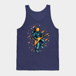 Astronaut playing guitar Tank Top